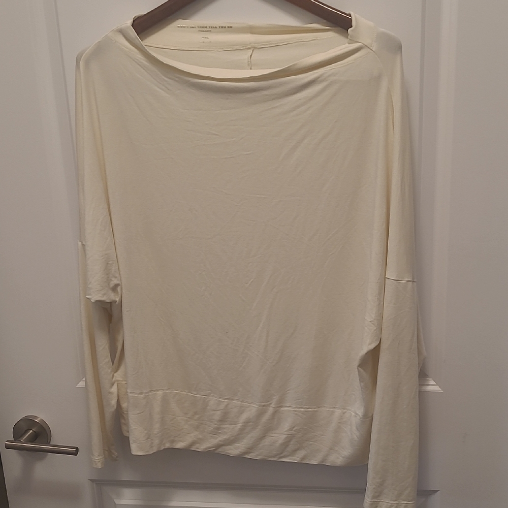 Cream Long Sleeve Top